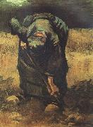 Vincent Van Gogh peasant Woman Digging (nn04) oil painting artist
